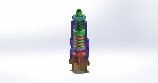 安全阀结构3D图纸 Solidworks设计缩略图